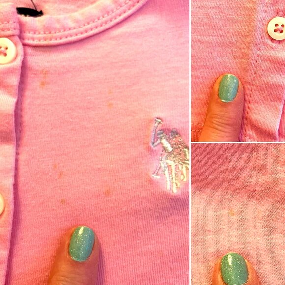 US Polo Assn Baby Toddler Pink Cardigan Size 2T Embroidered Pony Logo Cotton - Picture 5 of 5